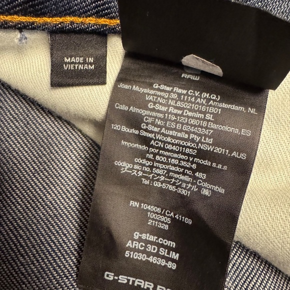 G Star Raw Jeans Men 32x34 Blue Arc 3D Slim Denim Pants, Pre-Owned - Picture 8 of 11